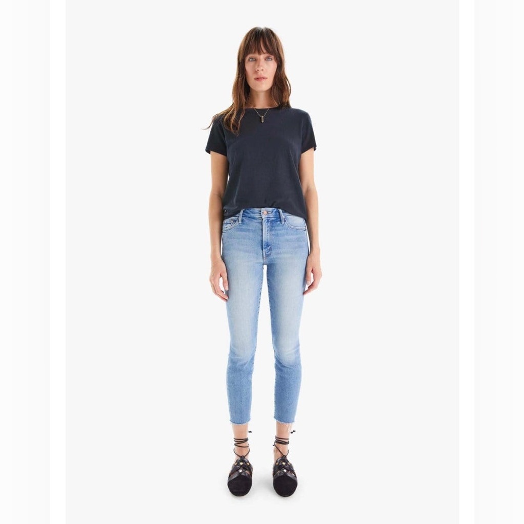 Mother Jeans Looker Ankle Fray In Au Revoir Sz 28 High Waisted